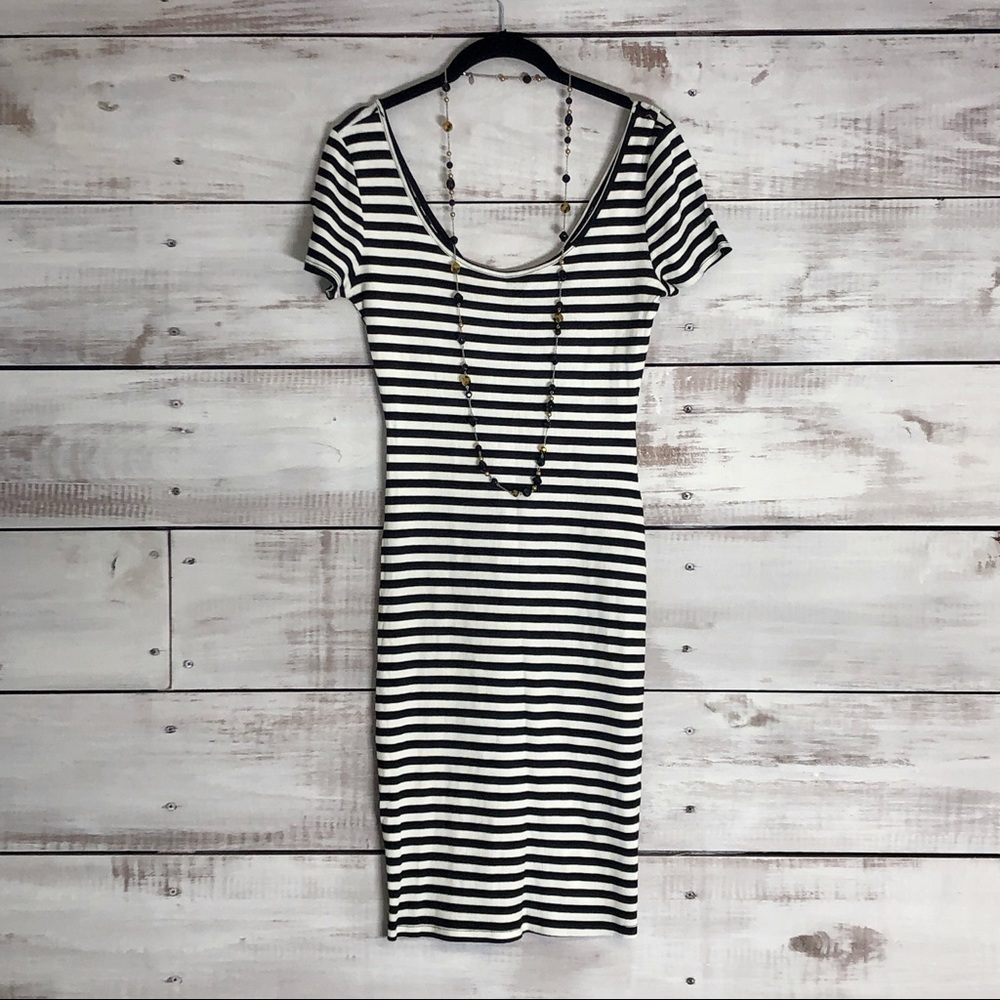 Casual striped midi dress